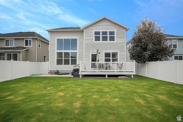 13211 S Weatherford Ln W, Herriman, UT 84096 - back of property with a wooden deck