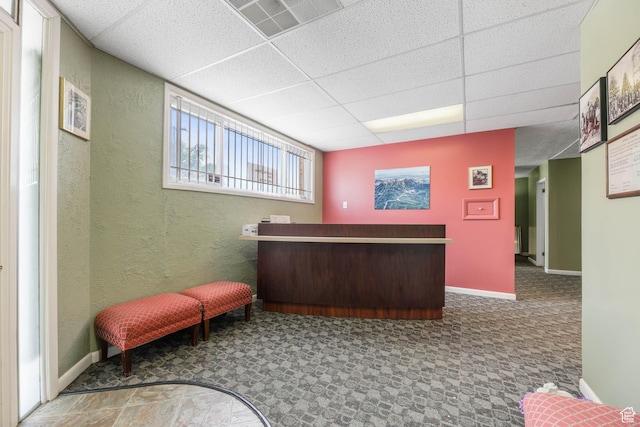 810 Canyon Rd, Ogden, UT 84404 - bar featuring a paneled ceiling, baseboards, and carpet