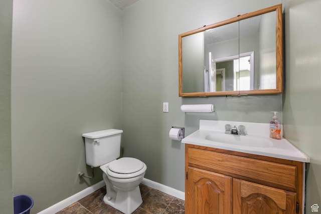 810 Canyon Rd, Ogden, UT 84404 - half bath with toilet, baseboards, and vanity