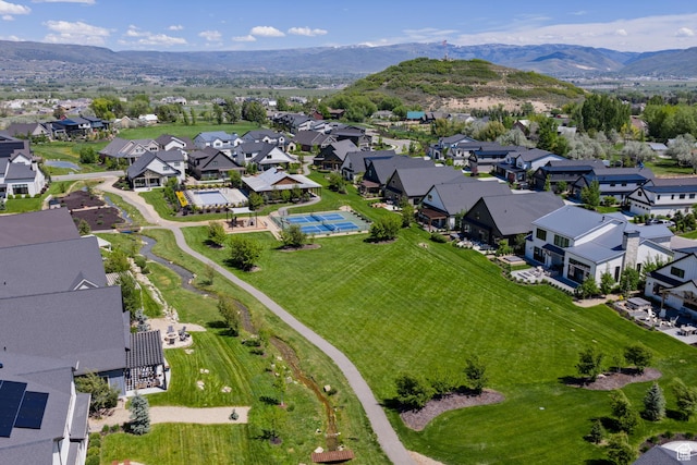517 N Farm Hill Ln, Midway, UT 84049 - aerial view of residential area with a mountain backdrop