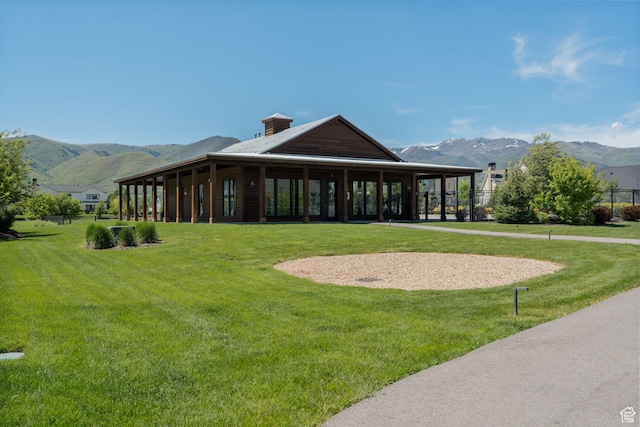 517 N Farm Hill Ln, Midway, UT 84049 - view of home's community with a mountain view and a yard