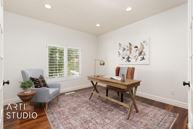 2188 E Tuscany Creek Way S, Draper, UT 84020 - office with wood finished floors, baseboards, and recessed lighting