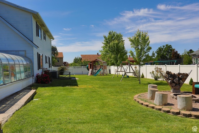 1062 Creek View Dr, Fruit Heights, UT 84037 - view of yard featuring a playground