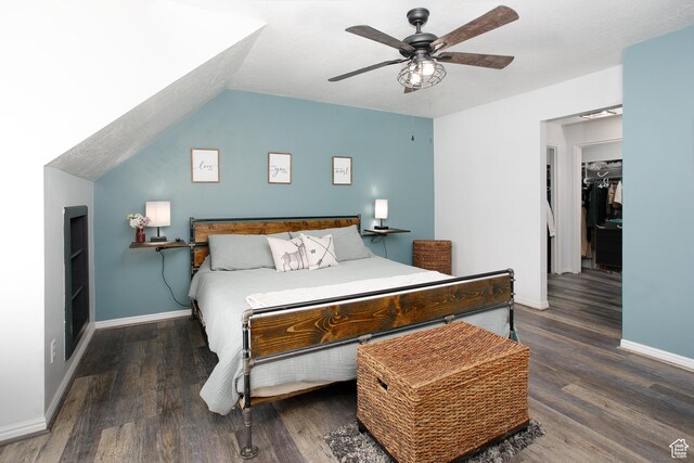 1062 Creek View Dr, Fruit Heights, UT 84037 - bedroom featuring wood finished floors, baseboards, and a ceiling fan