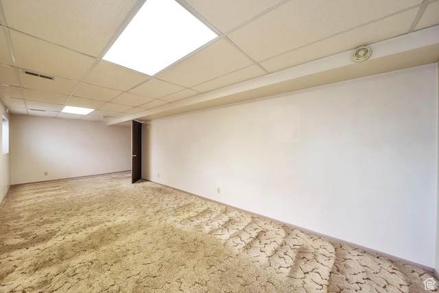 5373 S Clover Meadow Dr W, Murray, UT 84123 - finished below grade area featuring a paneled ceiling