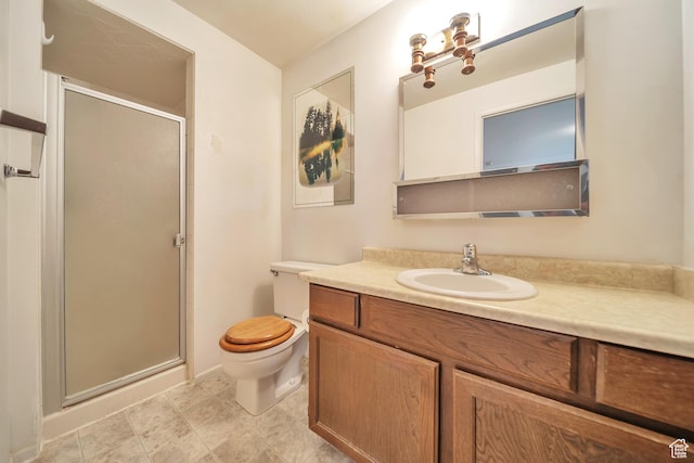 5373 S Clover Meadow Dr W, Murray, UT 84123 - full bath featuring vanity, a stall shower, and toilet