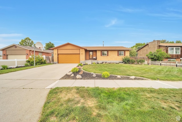 5373 S Clover Meadow Dr W, Murray, UT 84123 - single story home with a garage, driveway, and brick siding