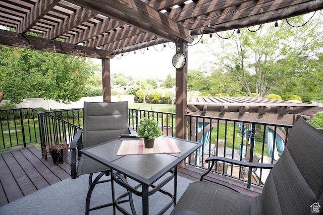 3234 N 550 W, Pleasant View, UT 84414 - wooden deck with a pergola