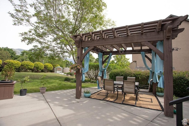 3234 N 550 W, Pleasant View, UT 84414 - view of patio with a pergola and outdoor dining space