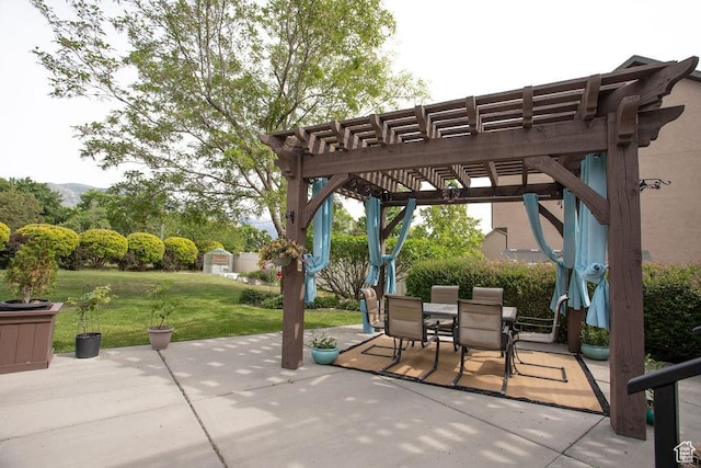 3234 N 550 W, Pleasant View, UT 84414 - view of patio / terrace featuring a pergola and outdoor dining area