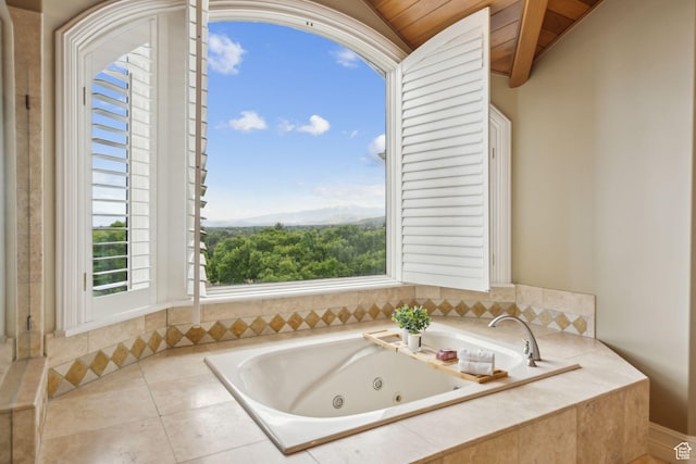 870 E Quail Hollow Cir, Alpine, UT 84004 - full bathroom with a whirlpool tub and lofted ceiling