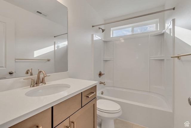 6737 S Glade Creek Dr W Unit 226, West Jordan, UT 84081 - bathroom with washtub / shower combination, vanity, and tile patterned flooring