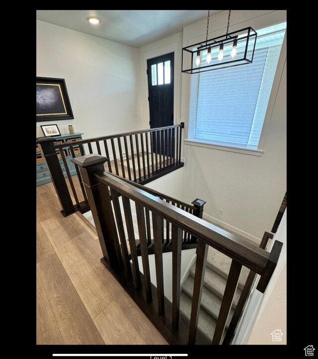 653 S 340 E, Smithfield, UT 84335 - staircase featuring wood finished floors