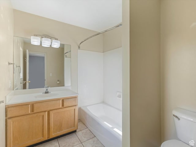 5986 S 4250 W, Roy, UT 84067 - bathroom with shower / tub combination, vanity, toilet, and tile patterned floors