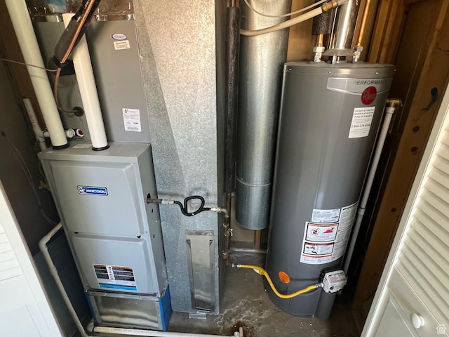 3722 S 8235 W, Magna, UT 84044 - utility room with gas water heater and heating unit