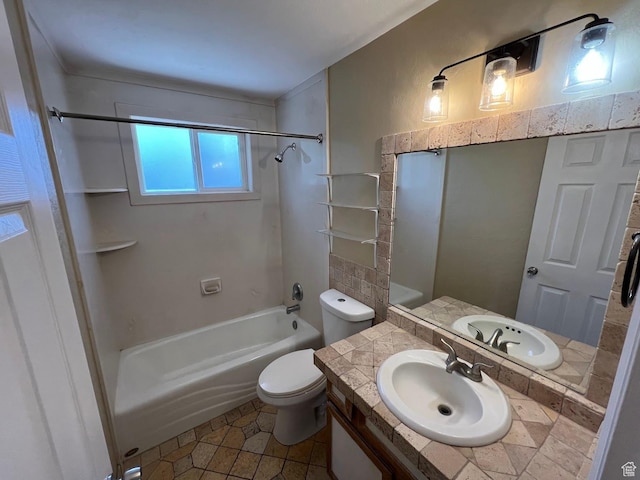 3722 S 8235 W, Magna, UT 84044 - full bathroom with shower / tub combination, vanity, toilet, and tile patterned floors