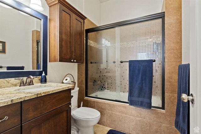 1097 E Highline Rd, Lake Point, UT 84074 - full bath featuring tiled shower / bath combo, vanity, and toilet