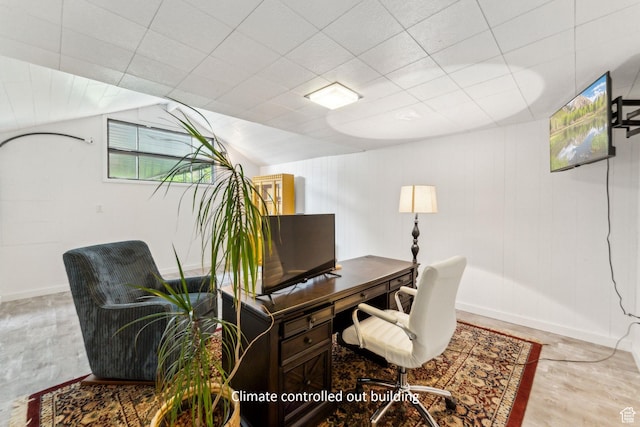 2578 E 2940 S, Salt Lake City, UT 84109 - office area featuring baseboards and vaulted ceiling