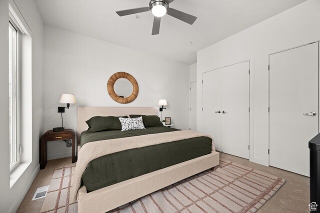 1034 W 1700 S Unit 121, Salt Lake City, UT 84104 - carpeted bedroom with ceiling fan