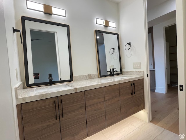 101 Crestview Cir, Park City, UT 84098 - full bathroom featuring double vanity and tile patterned floors