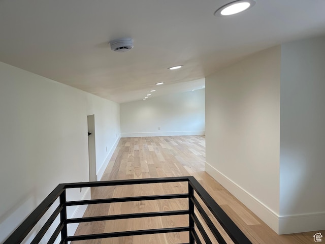 101 Crestview Cir, Park City, UT 84098 - corridor with light wood-type flooring, baseboards, and recessed lighting