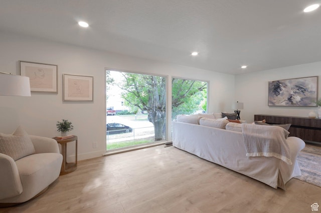 1416 N Eyrie Dr E, Ogden, UT 84404 - living area with light wood-type flooring, recessed lighting, and baseboards