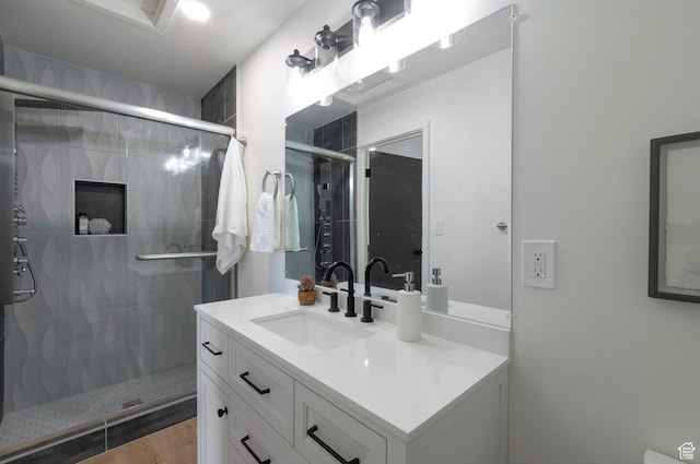 1416 N Eyrie Dr E, Ogden, UT 84404 - full bathroom featuring vanity and a stall shower