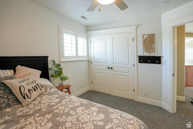 1901 S 1375 W, Syracuse, UT 84075 - bedroom with carpet floors, a closet, ceiling fan, and baseboards