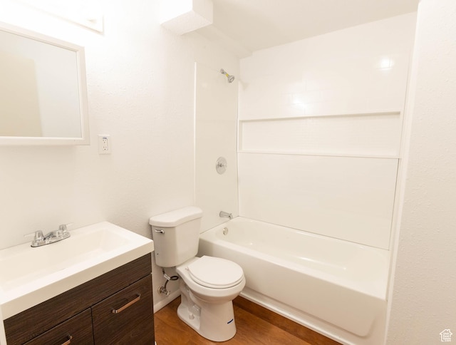 35 W 200 N, Aurora, UT 84620 - full bath with toilet, vanity, shower / bath combination, and wood finished floors