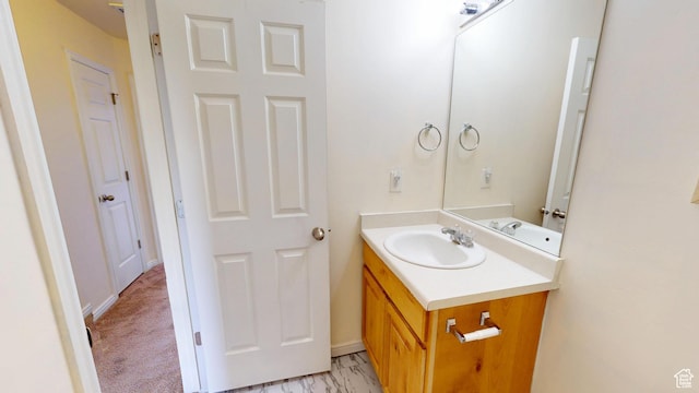 4937 W Calton Ln S, South Jordan, UT 84009 - bathroom with vanity and baseboards