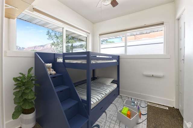 806 E Canyon Rd, Ogden, UT 84404 - bedroom with baseboards and ceiling fan