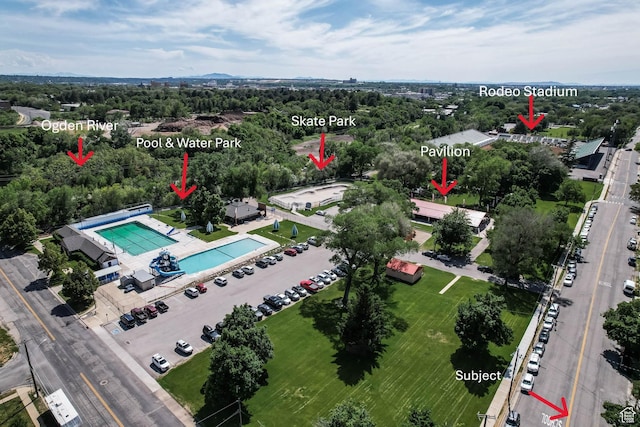 806 E Canyon Rd, Ogden, UT 84404 - aerial view of a pool