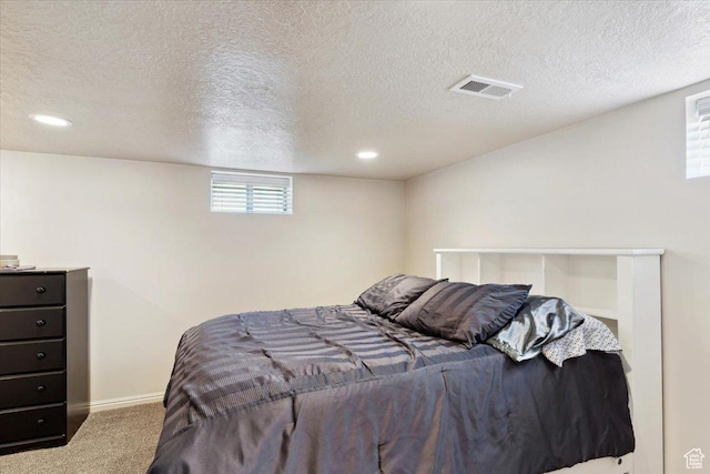 320 E 4600 S, Washington Terrace, UT 84405 - bedroom featuring carpet, baseboards, recessed lighting, and a textured ceiling