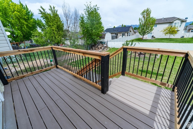 1542 N 2530 W, Clinton, UT 84015 - wooden deck featuring a residential view