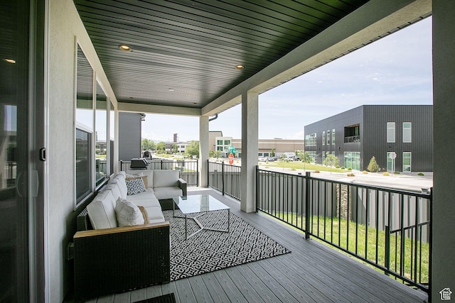 849 N Evelyn St W, Farmington, UT 84025 - wooden terrace featuring an outdoor living space