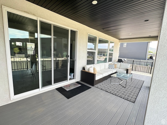 849 N Evelyn St W, Farmington, UT 84025 - wooden deck with outdoor lounge area