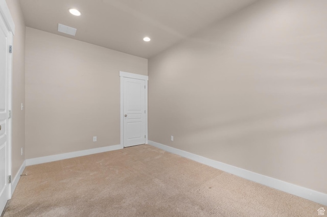 4908 W Duckhorn Dr, South Jordan, UT 84009 - unfurnished bedroom featuring light colored carpet, recessed lighting, and baseboards