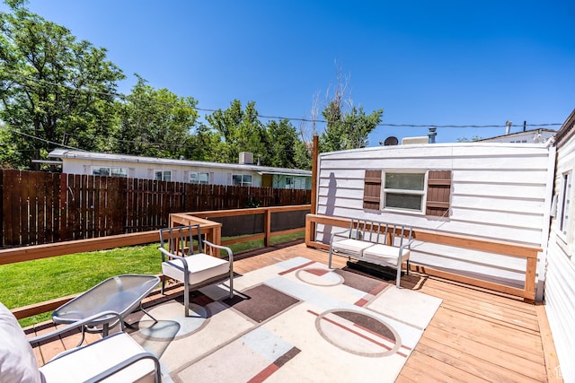 476 Cliffview Dr, Moab, UT 84532 - view of patio featuring a wooden deck