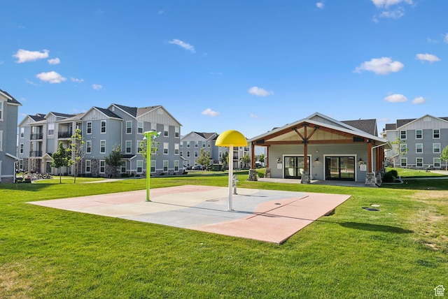 1128 S 820 E Unit 3301, Heber City, UT 84032 - view of sport court featuring a lawn, a residential view, and community basketball court