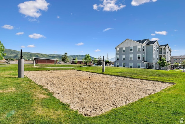 1128 S 820 E Unit 3301, Heber City, UT 84032 - view of property's community with volleyball court, a lawn, and a mountain view