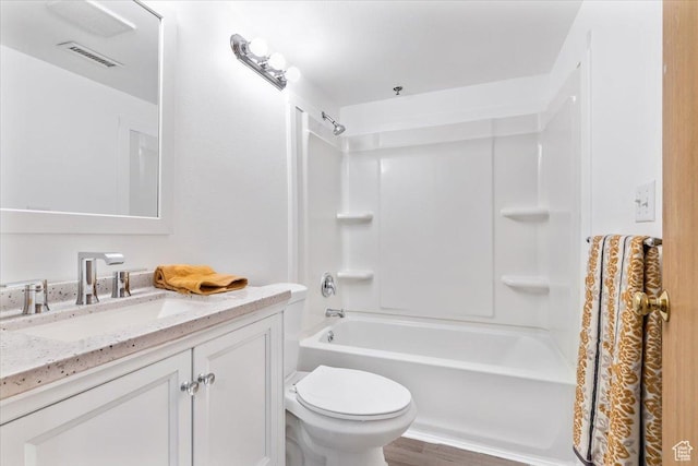 531 S 900 E Unit B2, Salt Lake City, UT 84102 - full bathroom featuring vanity, tub / shower combination, toilet, and wood finished floors