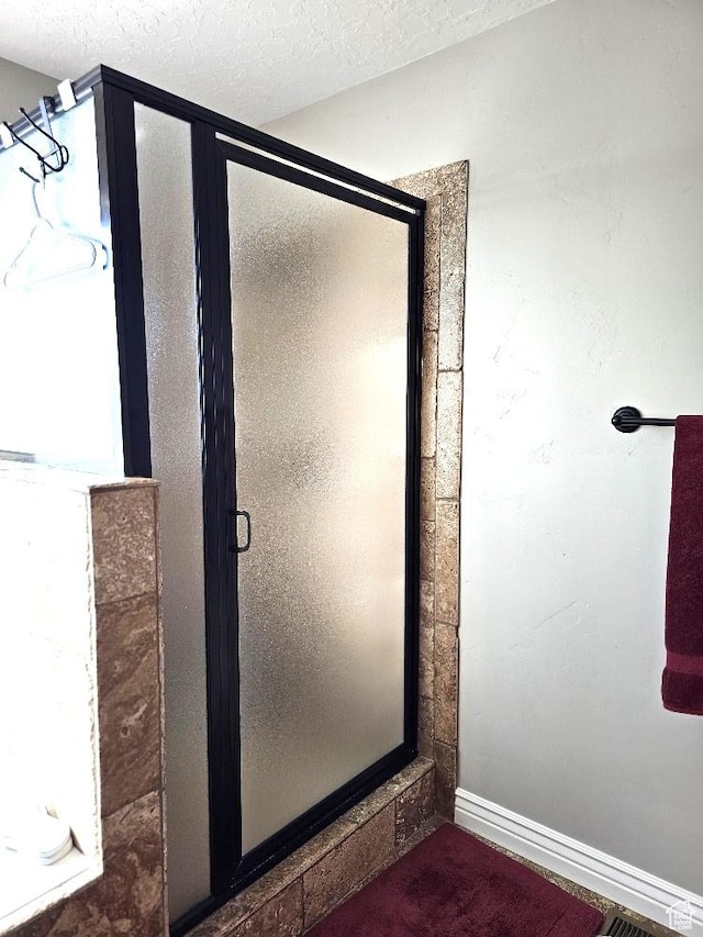 3788 S 410 W, Vernal, UT 84078 - bathroom with a shower stall and a textured ceiling