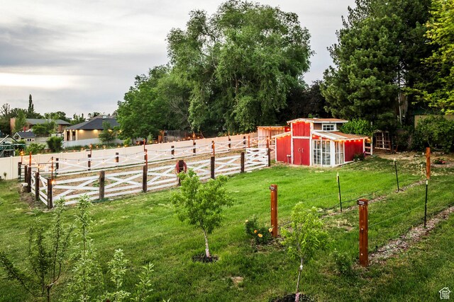 10297 S Weeping Willow Dr E, Sandy, UT 84070 - view of yard featuring an outbuilding and exterior structure