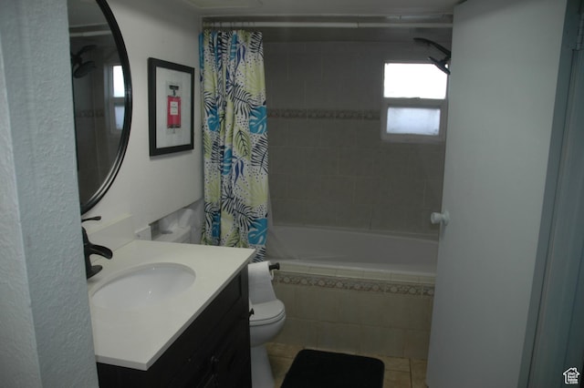 682 W 400 N, Payson, UT 84651 - bathroom with tiled shower / bath, tile patterned flooring, toilet, and vanity