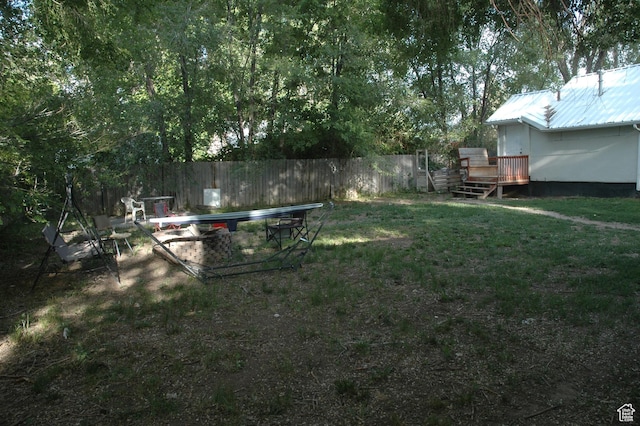 682 W 400 N, Payson, UT 84651 - view of yard with a deck
