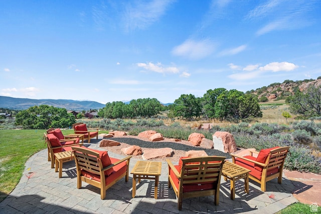 113 N Haystack Mountain Dr Unit 2, Heber City, UT 84032 - view of patio / terrace with a mountain view