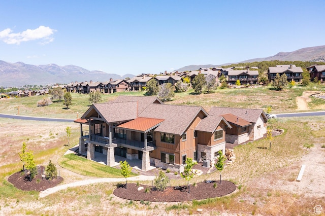113 N Haystack Mountain Dr Unit 2, Heber City, UT 84032 - rear view of house with a balcony, a mountain view, and a residential view