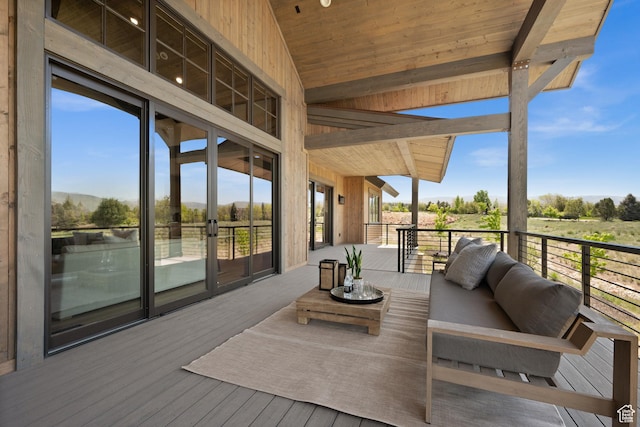 113 N Haystack Mountain Dr Unit 2, Heber City, UT 84032 - wooden deck featuring outdoor lounge area