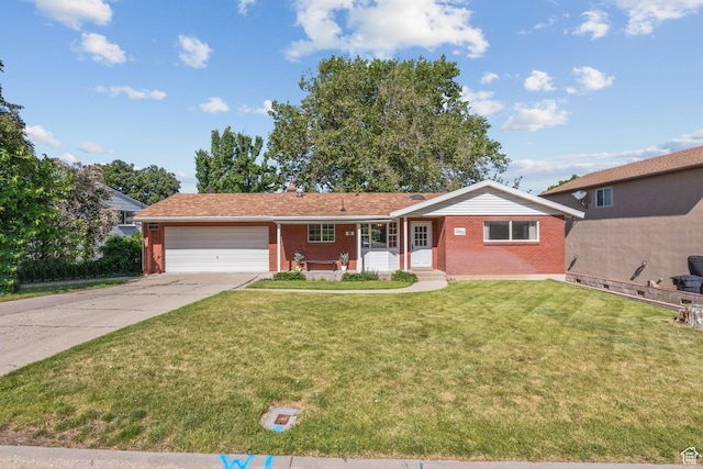 2858 S 50 W, Bountiful, UT 84010 - single story home with brick siding, an attached garage, concrete driveway, and a front lawn
