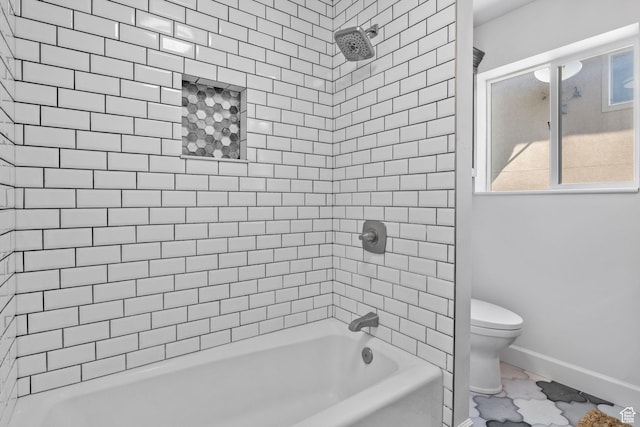 2858 S 50 W, Bountiful, UT 84010 - full bath with toilet, baseboards, and shower / bath combination